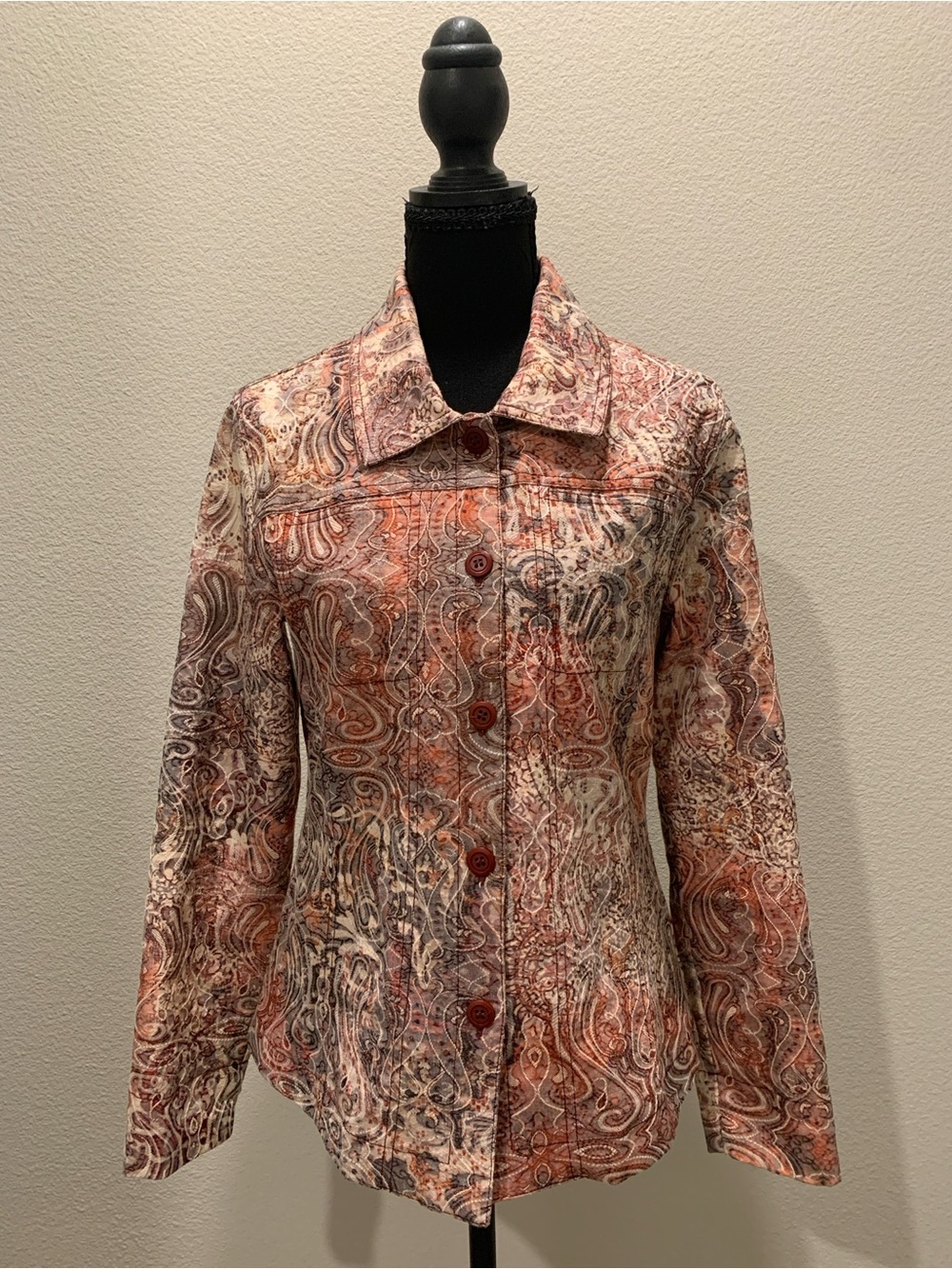Keren Hart Vintage Y2K Paisley Tapestry Jacket (Size S)